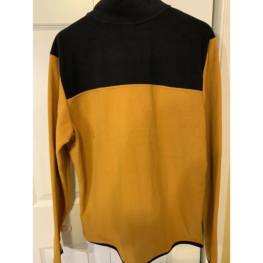 The North Face Fleece Pullover Sweater Jacket Men’s Sz‎ L Gold Black